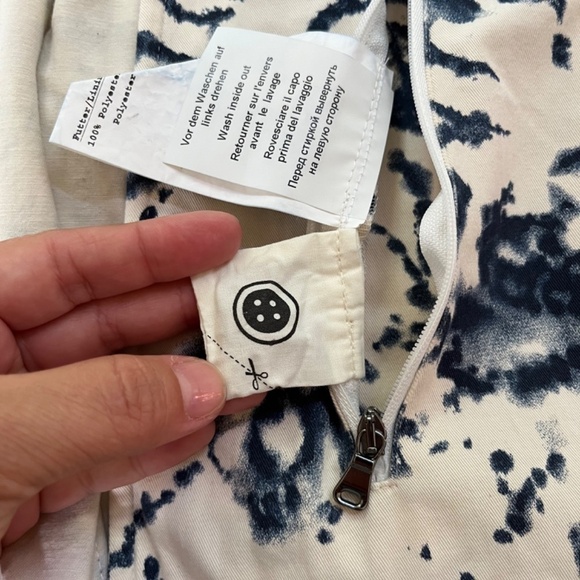 Bugatti Boho Chic Italian Crop Denim Bomber Jacket Navy Pockets Cotton, Size M - Picture 13 of 14